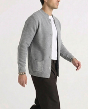 Seven · Cardigan coreano grigio
