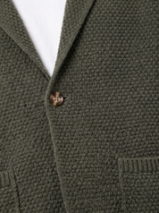 KASSEL cardigan punto riso militare