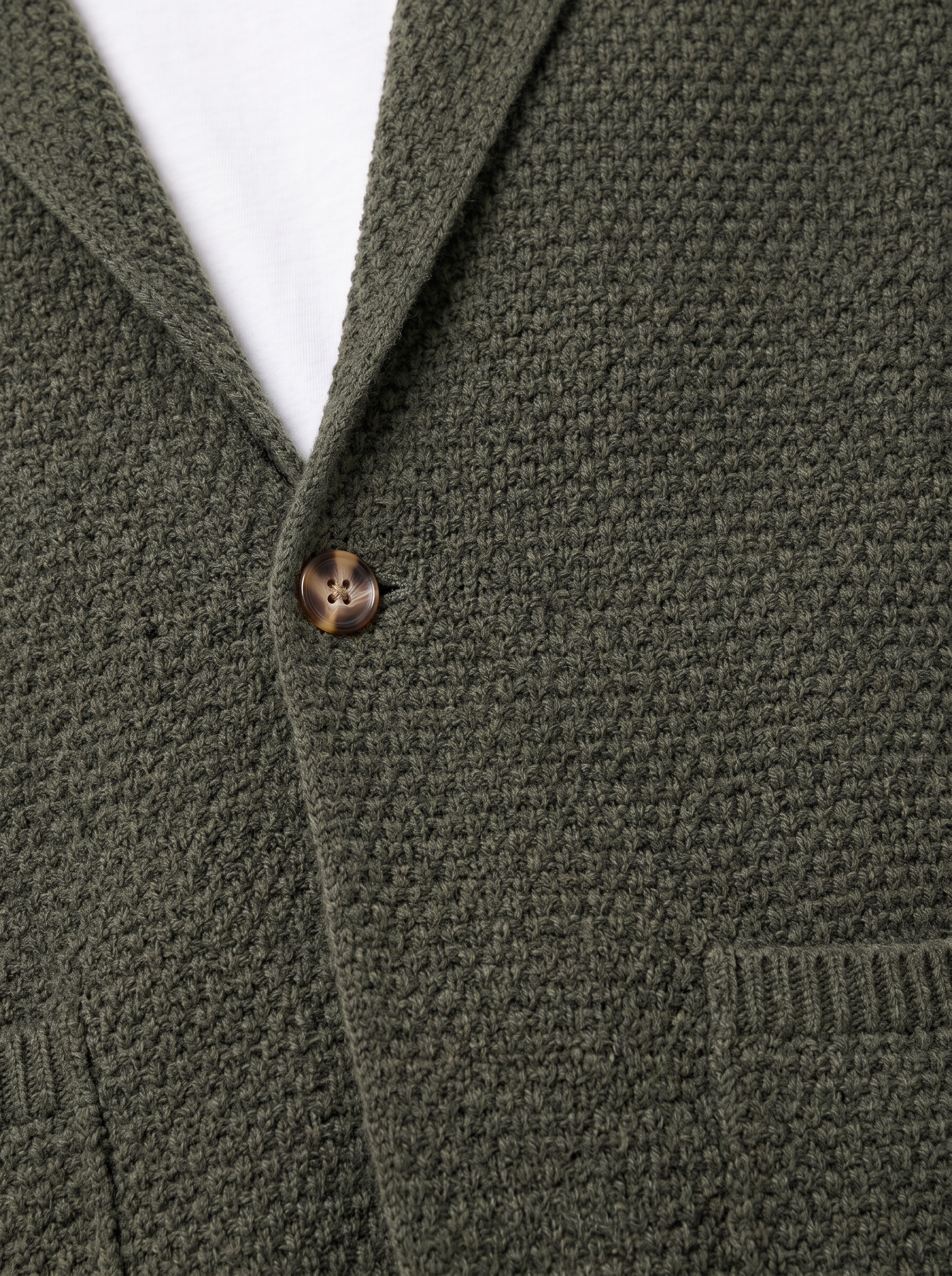KASSEL cardigan punto riso militare