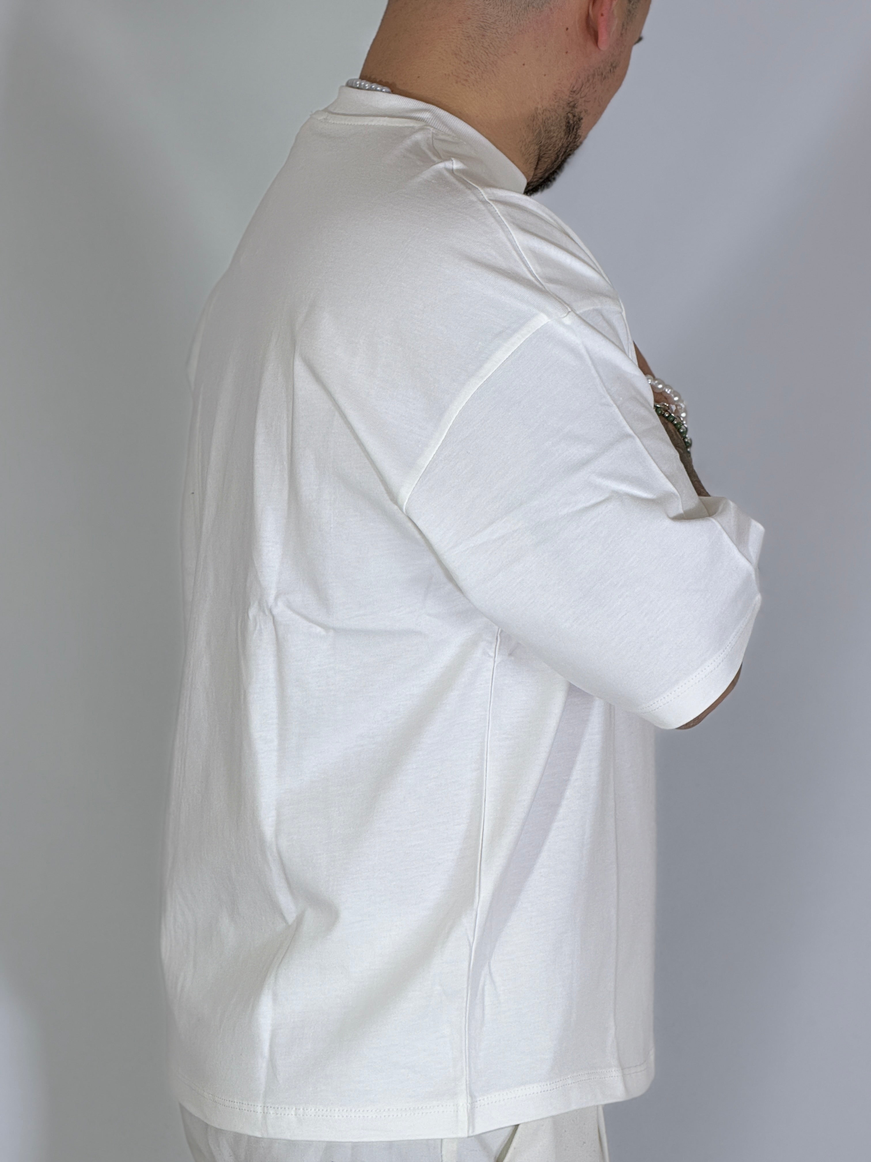 T-shirt con taschino panna SANTAMONICA