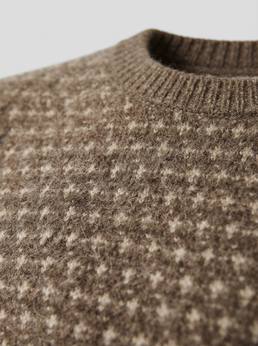 M571 maglia paricollo cammello