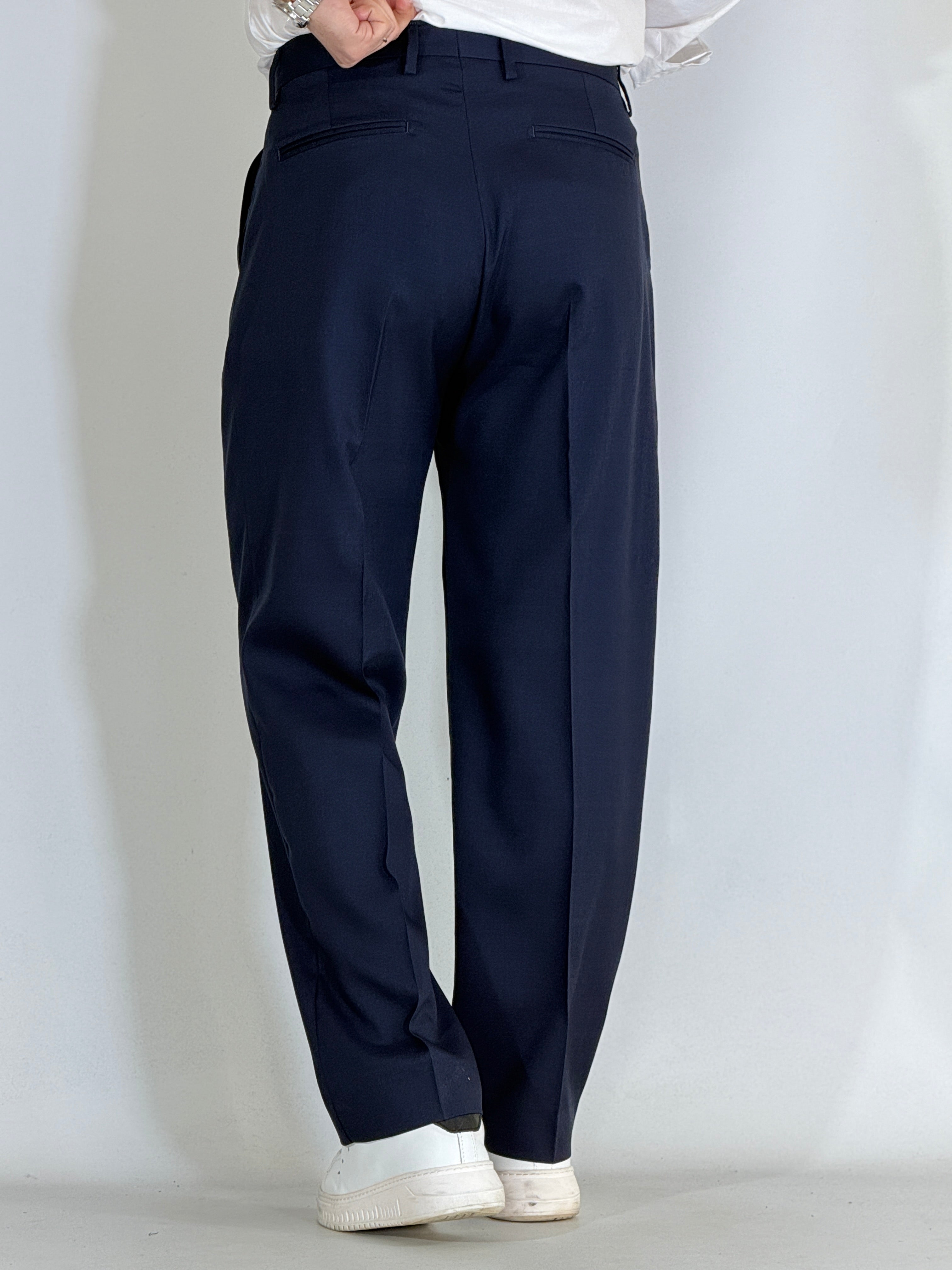 Pantalone fondo largo Migliaccio blu SPENCER