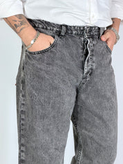 Jeans japan marmorizzato nero pulito