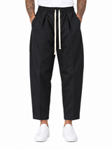 QUENTIN Pantalaccio japan con pinces nero