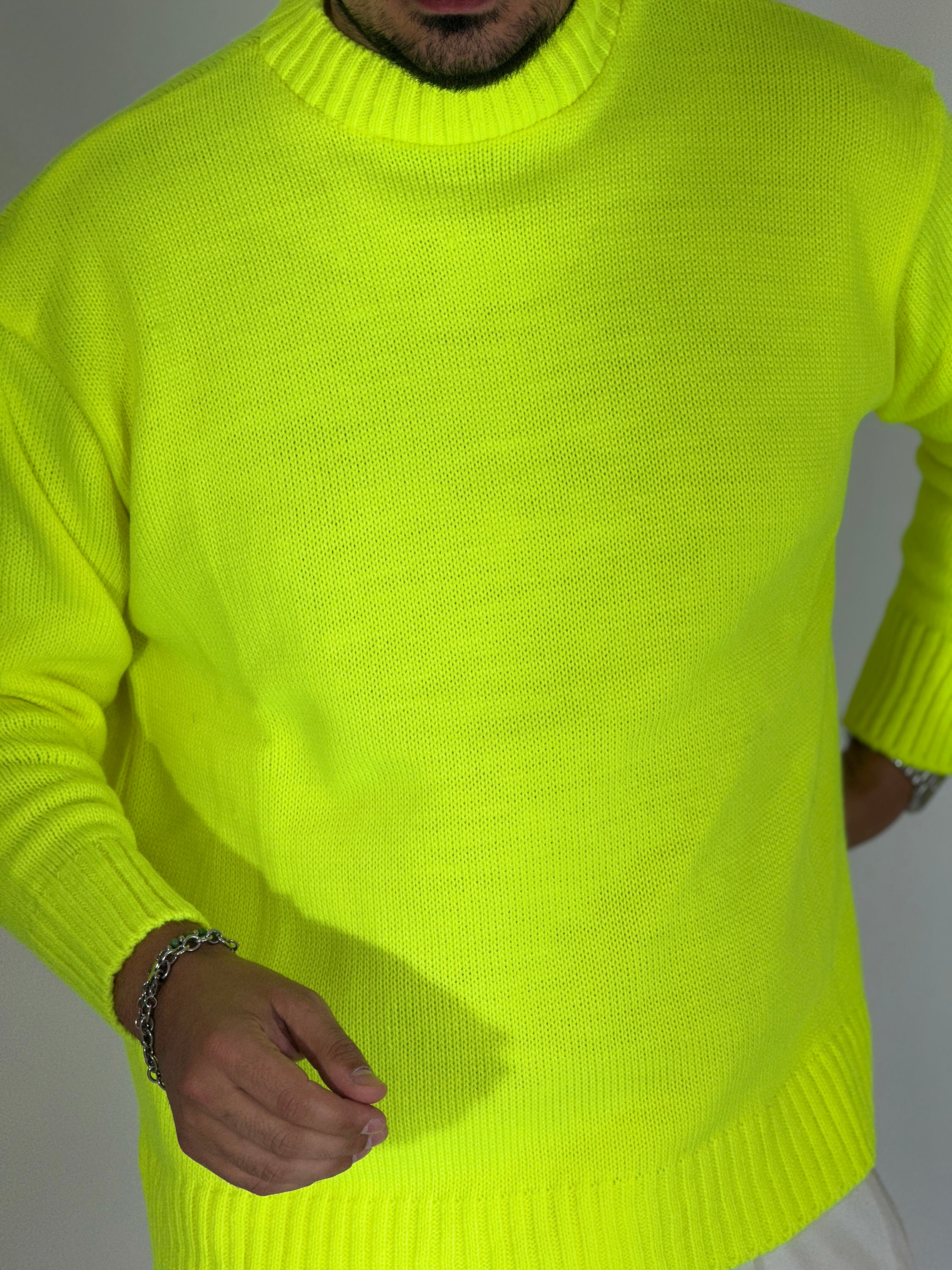 Maglione rasato giallo AD1654