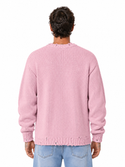 JOLLY girocollo con abrasioni rosa bubble