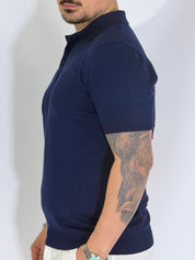 Polo mezza manica blu MT966
