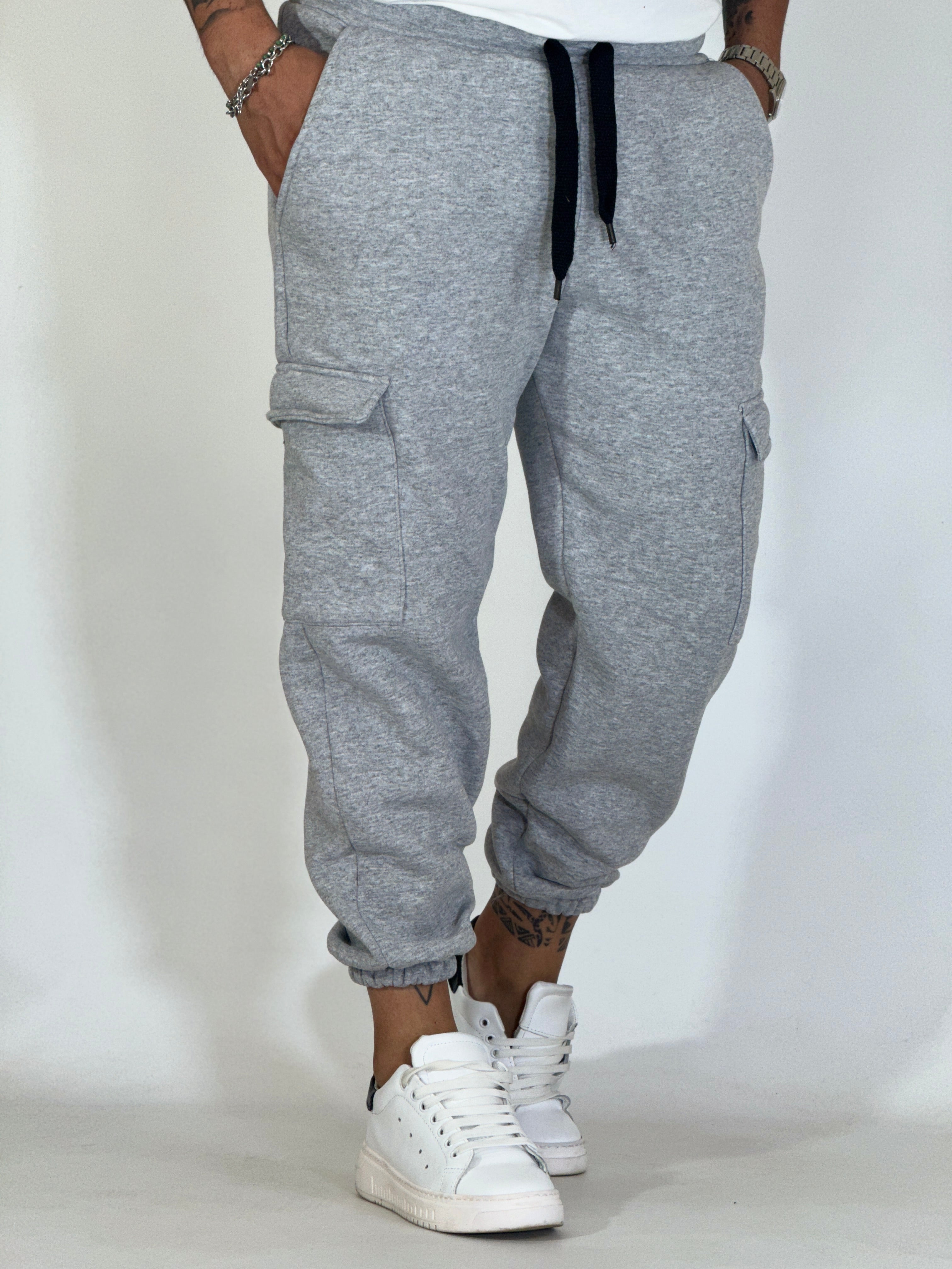 Pantalone tuta CARGO LOW grigio