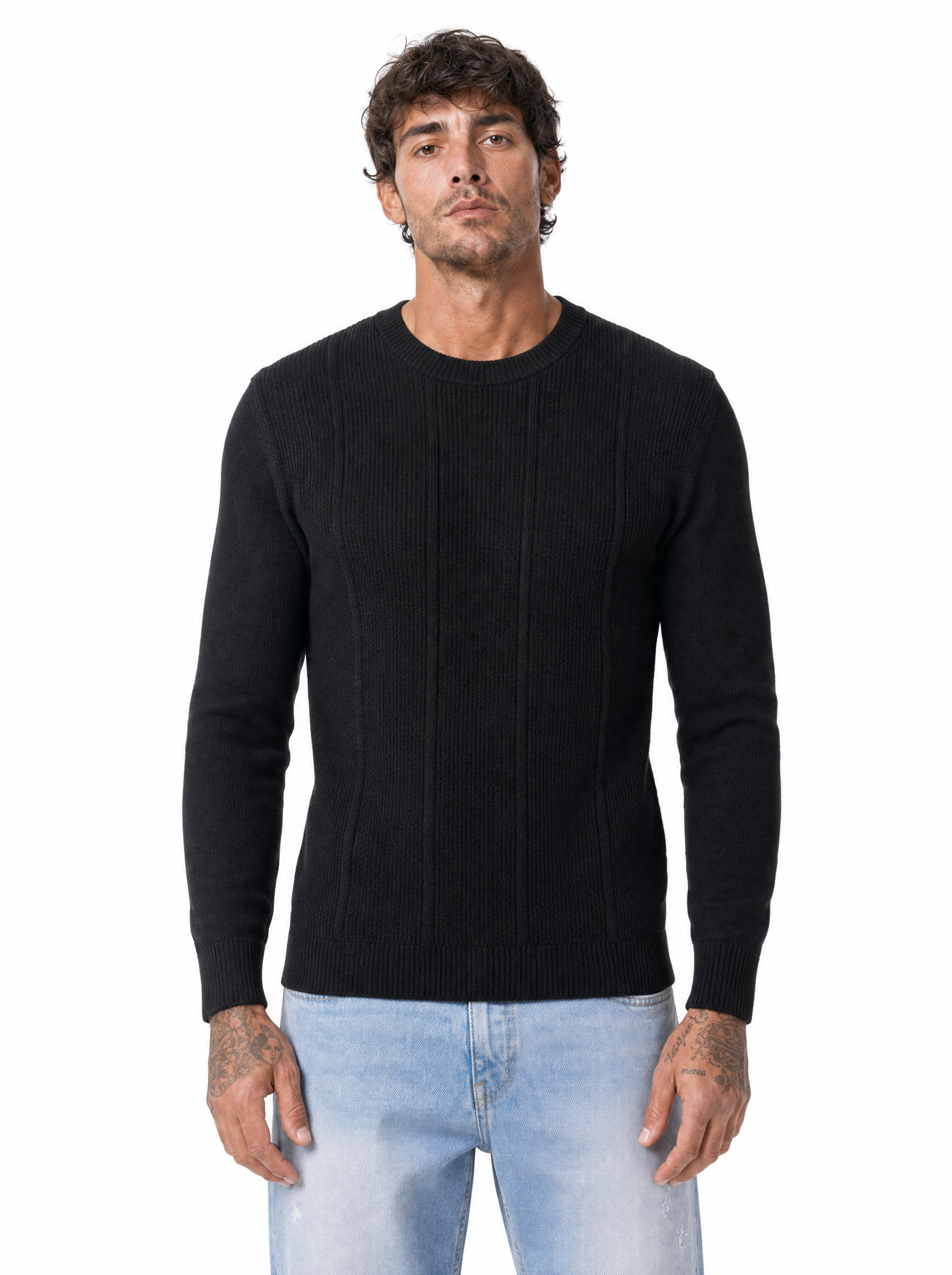 Maglia tramata nera M897