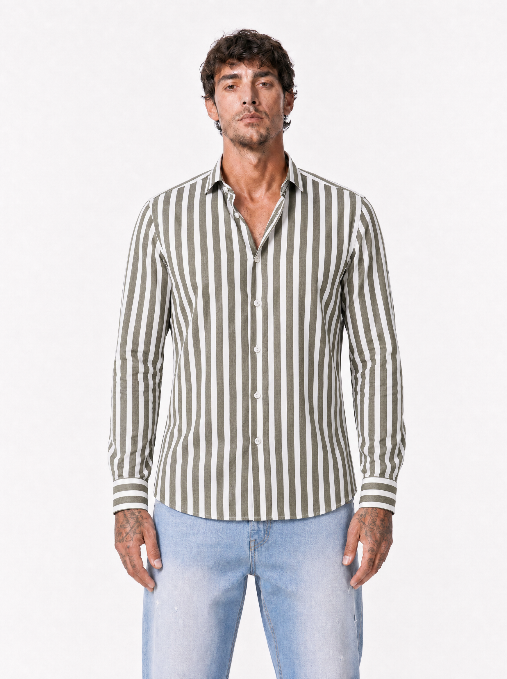 FORLI Camicia rigata moro