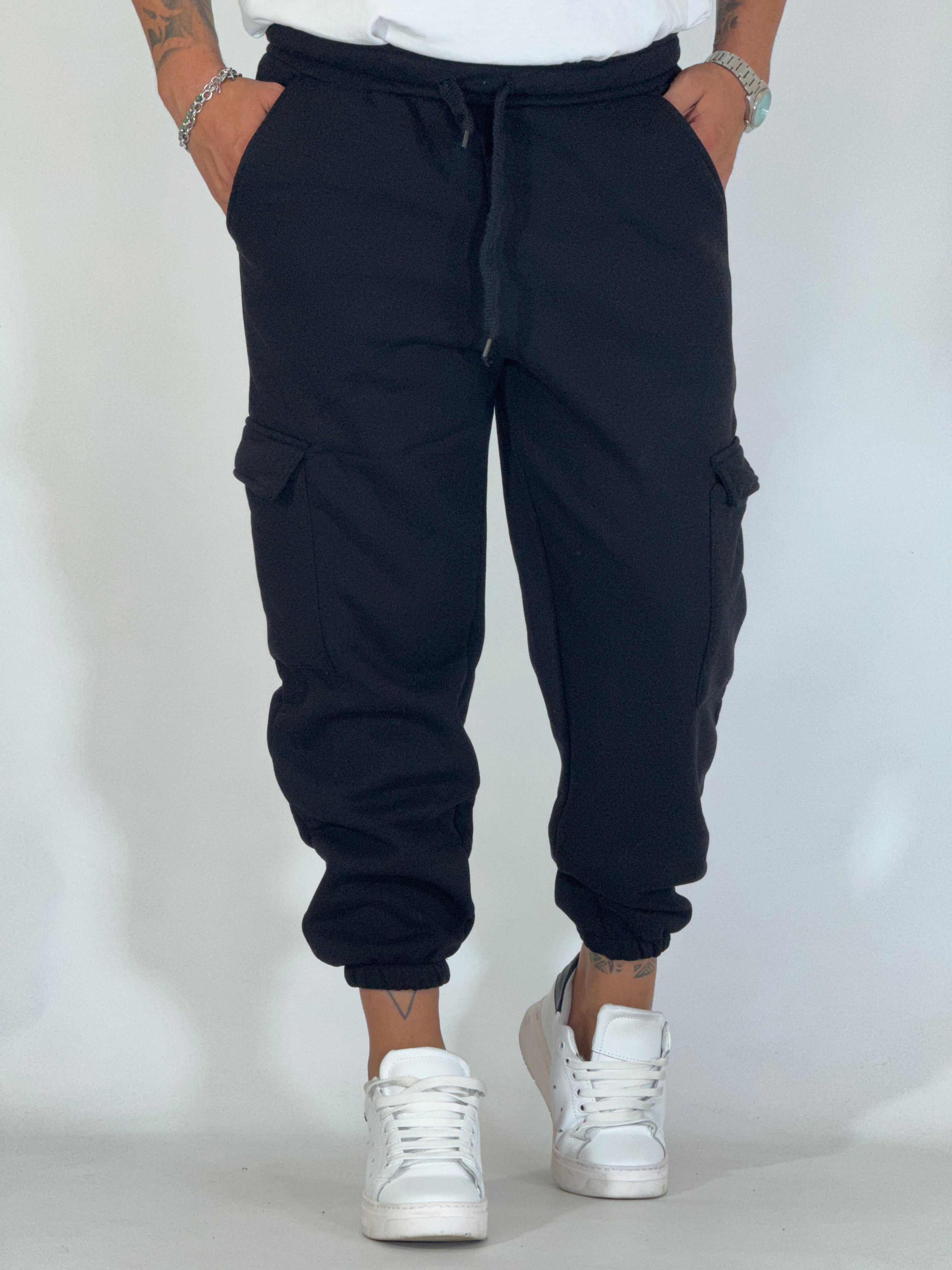 Pantalone tuta CARGO LOW nero