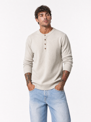 Maglia serafino beige AD25944/2