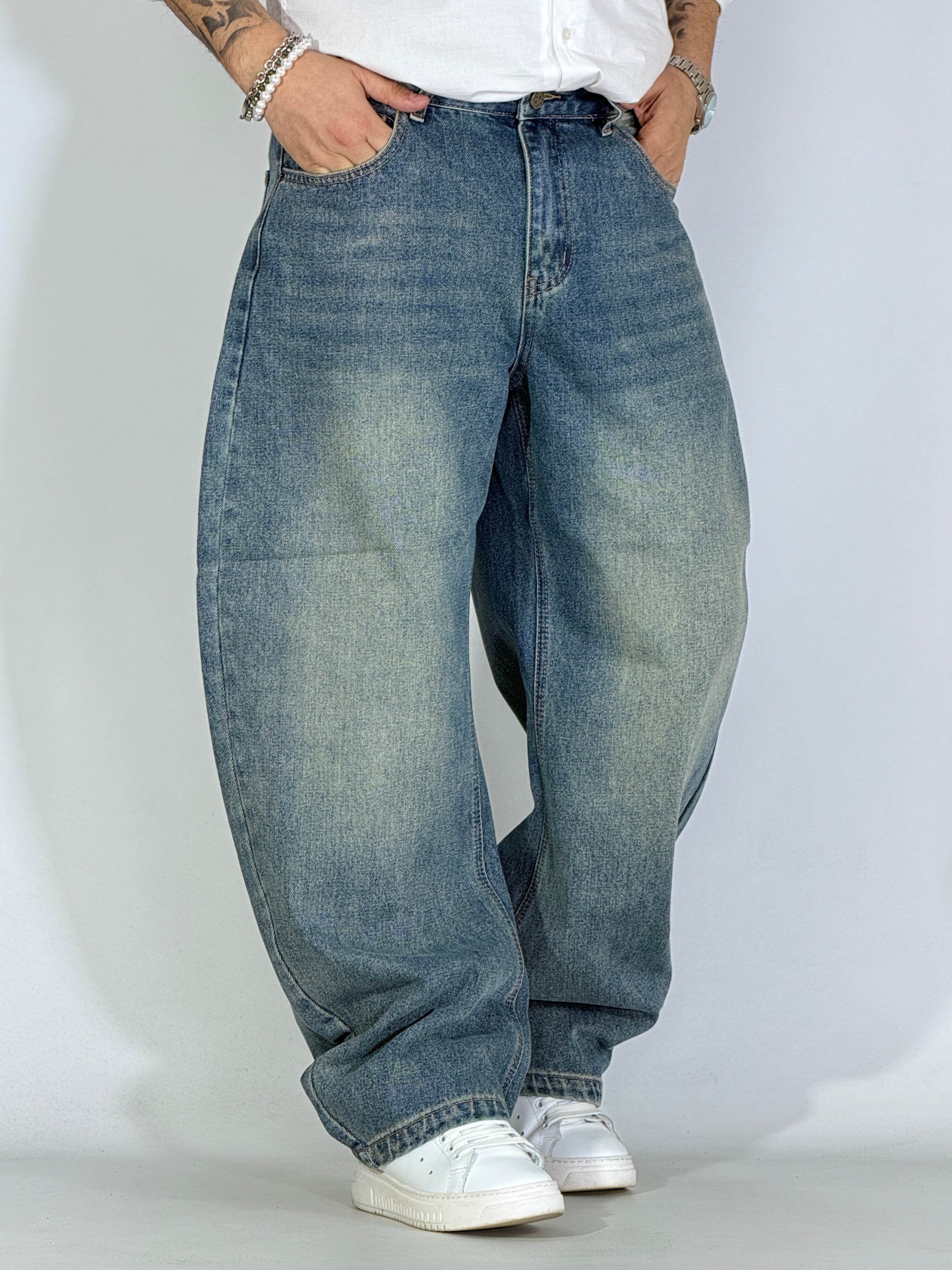 Jeans balloon sabbiato WJ04