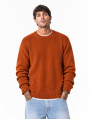 PIGNASECCA Girocollo con rotture arancio