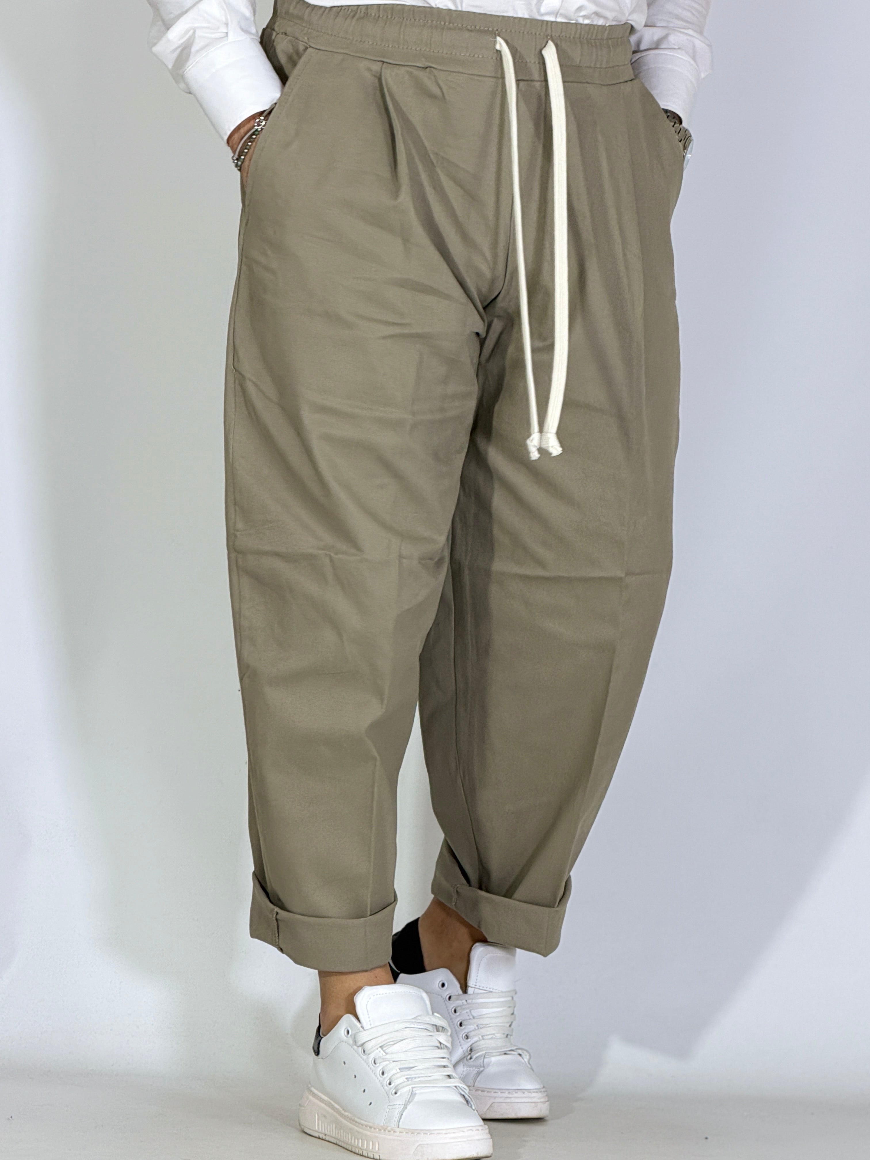 Pantalone japan tortora 018101