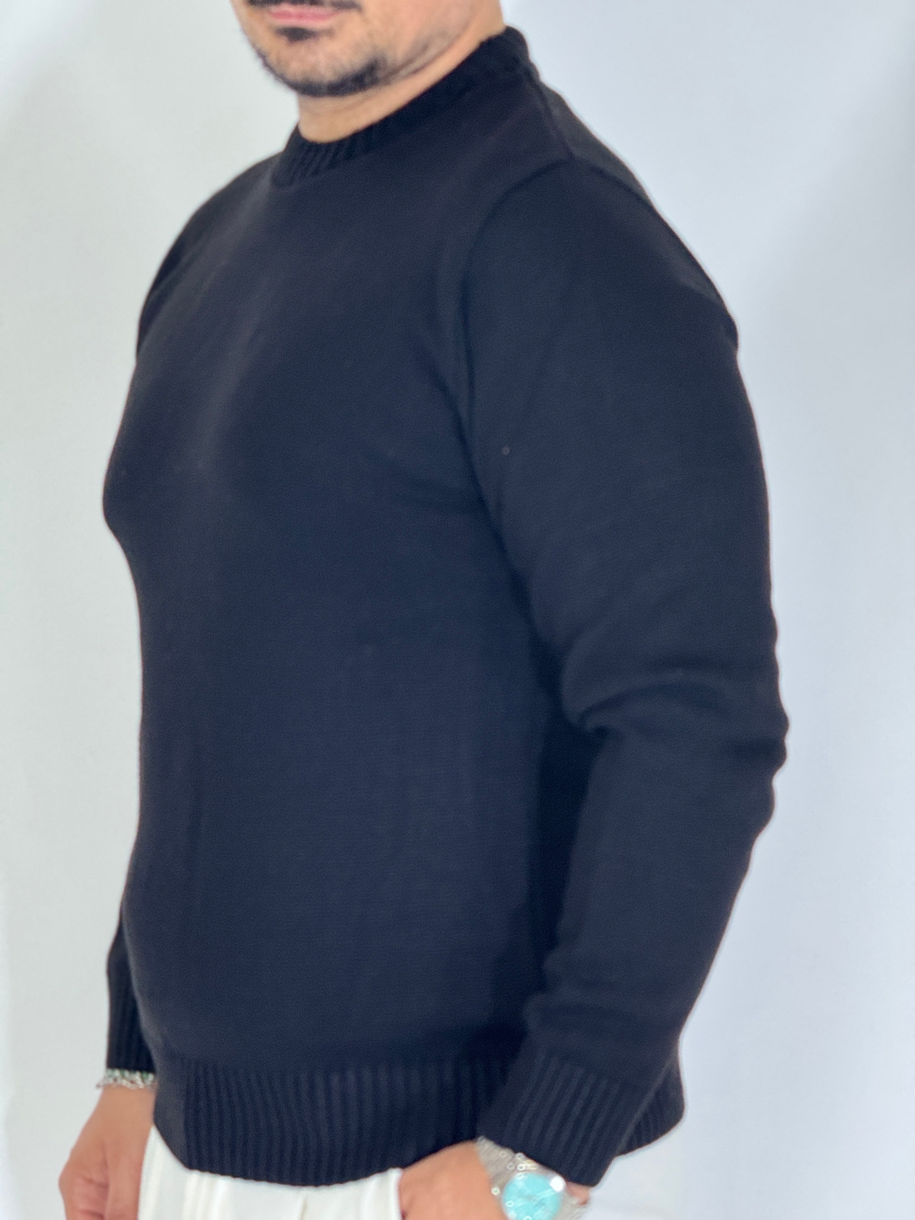 Girocollo basic nero AD25161