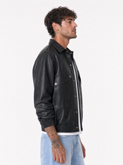 Giubbino eco-pelle nero XH8970-9