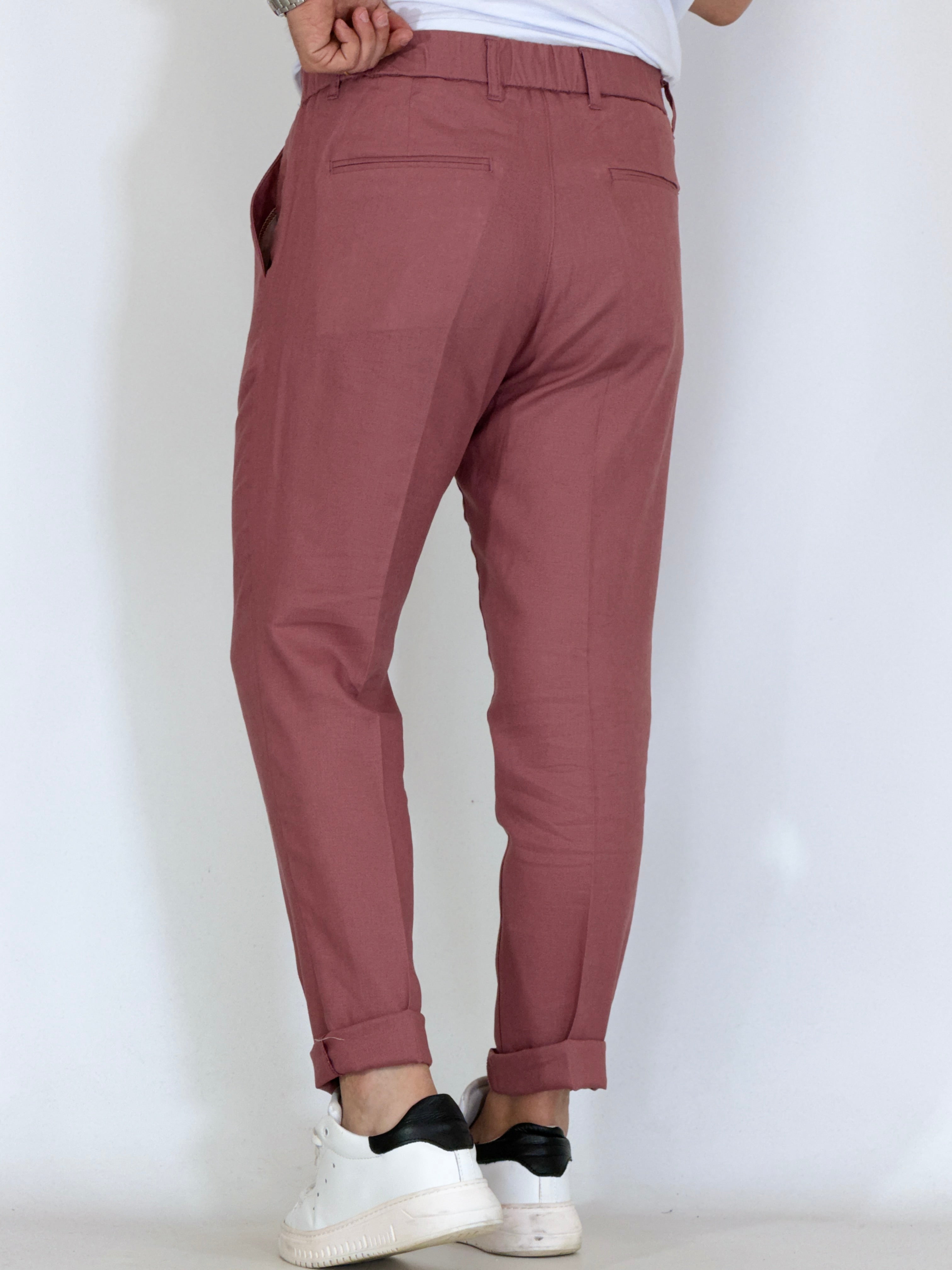 Pantalone in lino argilla MAPPAMONDO