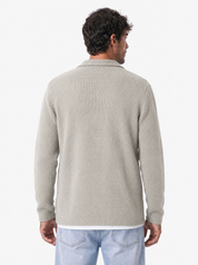 KASSEL cardigan punto riso beige