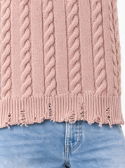 POLI BRAID Girocollo a treccia rosa