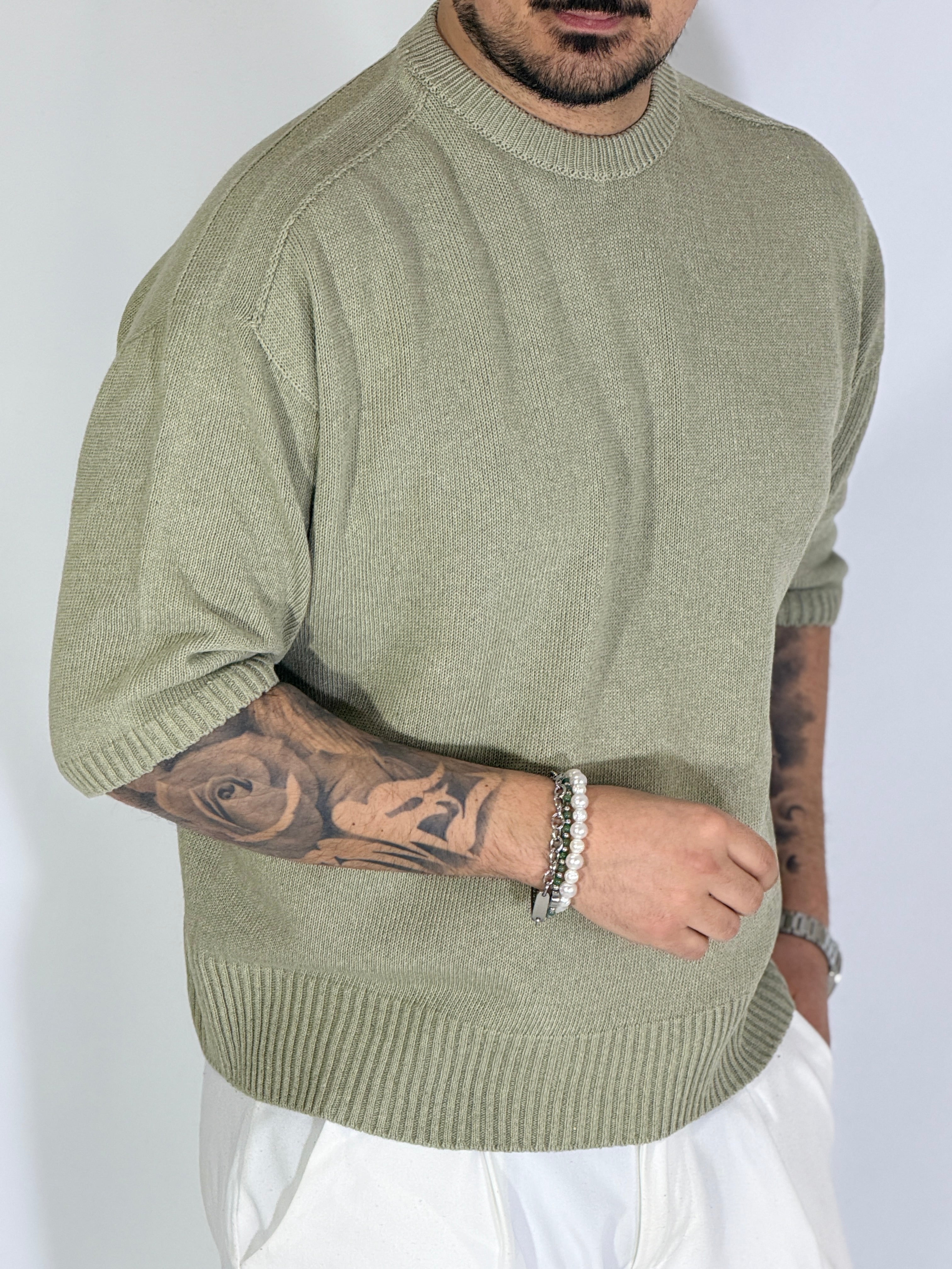 T-shirt boxi cropped salvia PACIFIC