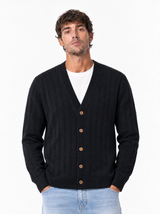 MACE Cardigan sciallato nero