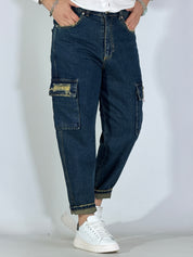 Kenya· Jeans loose fit cargo sabbiato