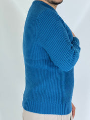Maglione a costine acid blue NWS2206-9