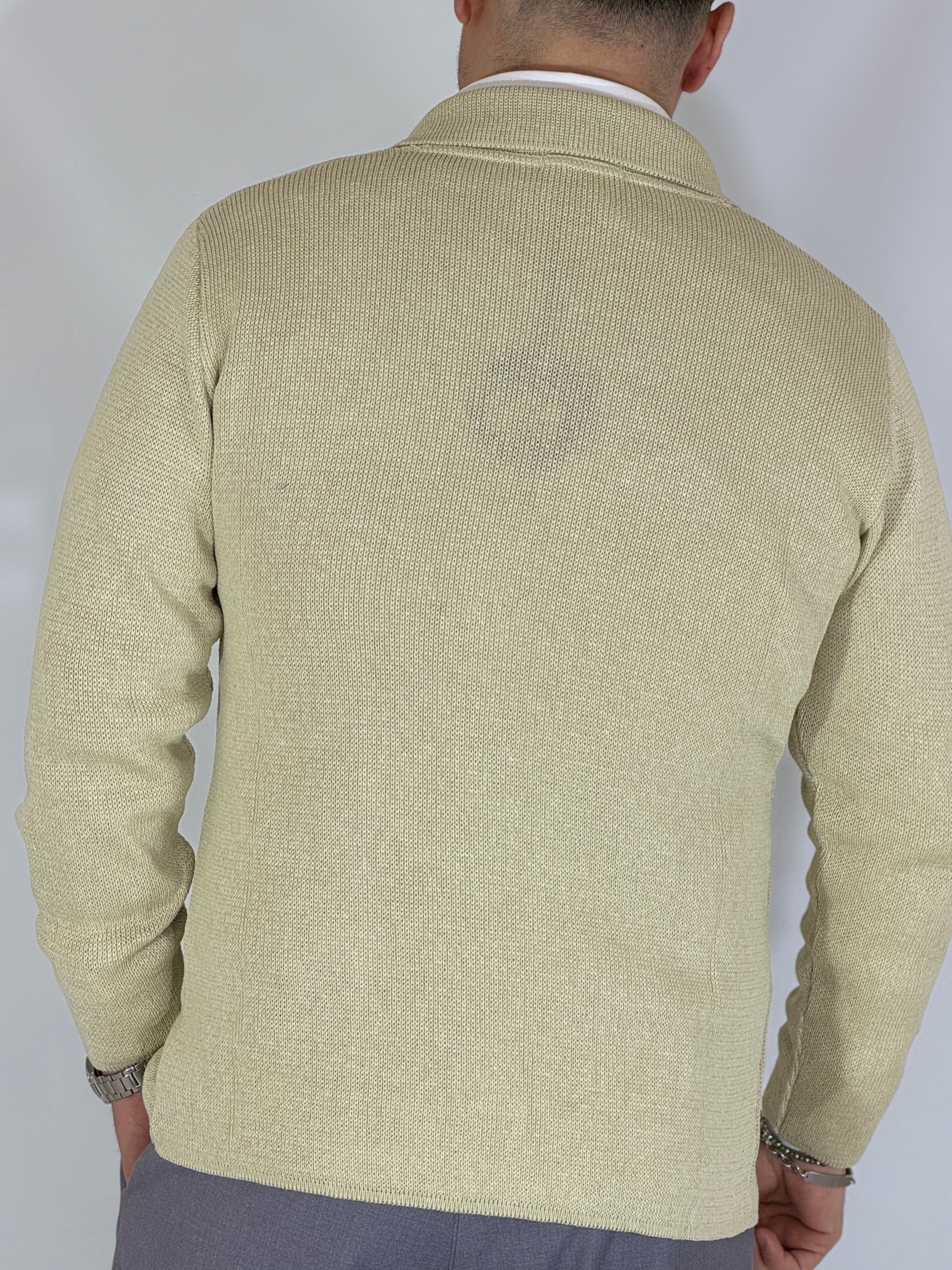 ONE · Cardigan giacca sabbia