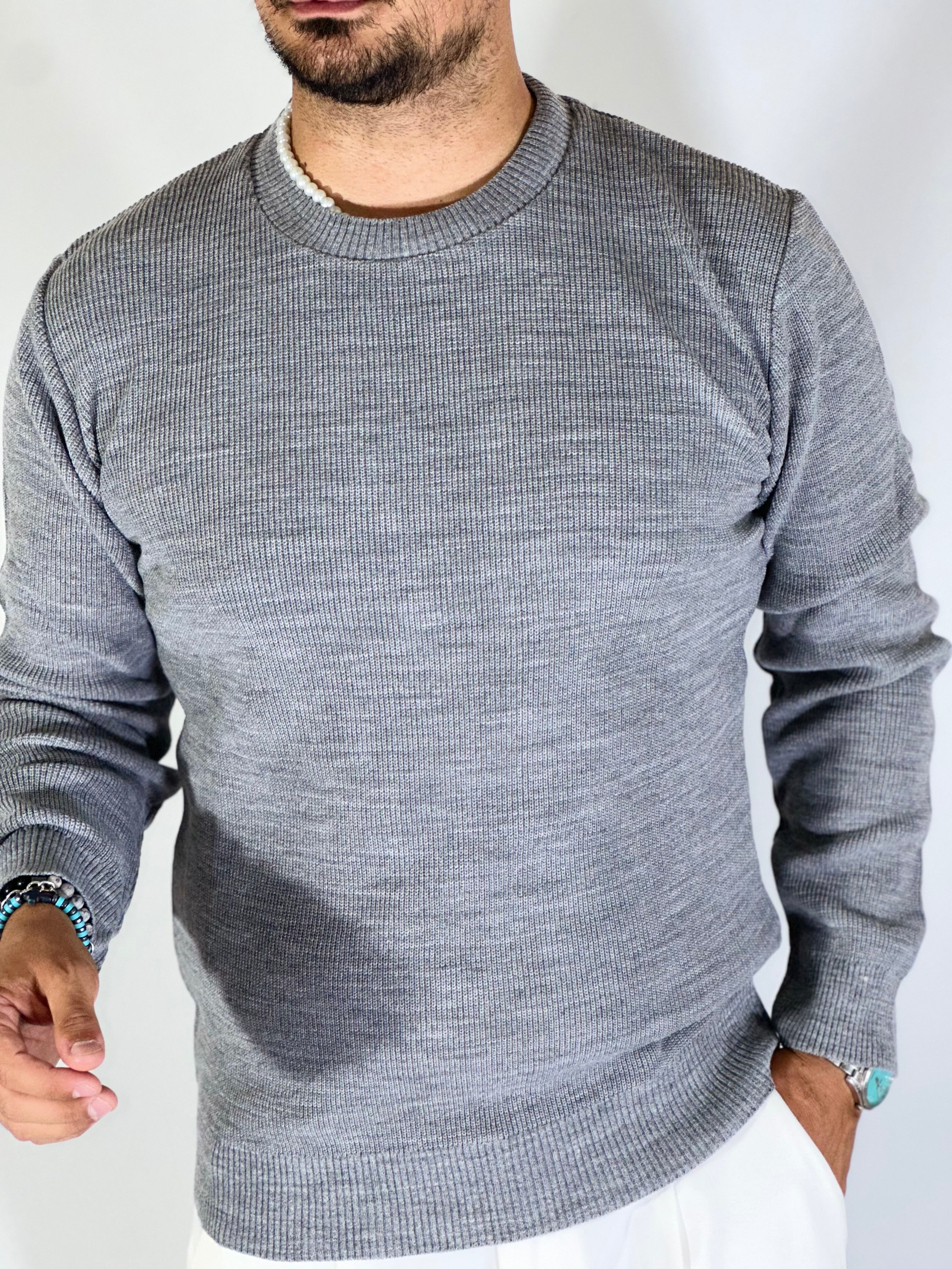 Maglia girocollo grigio MF13670