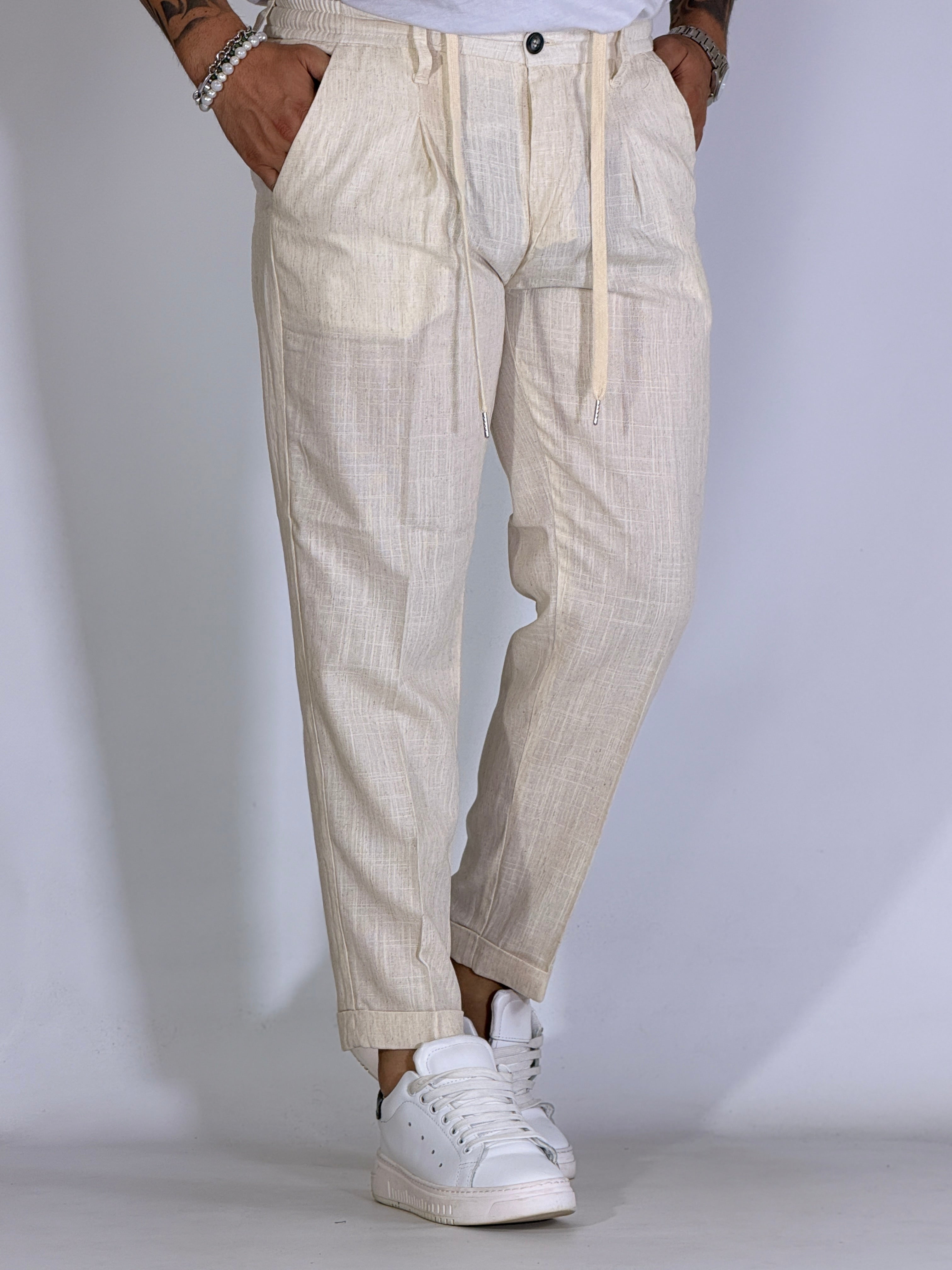 Pantalaccio misto lino naturale NOISE