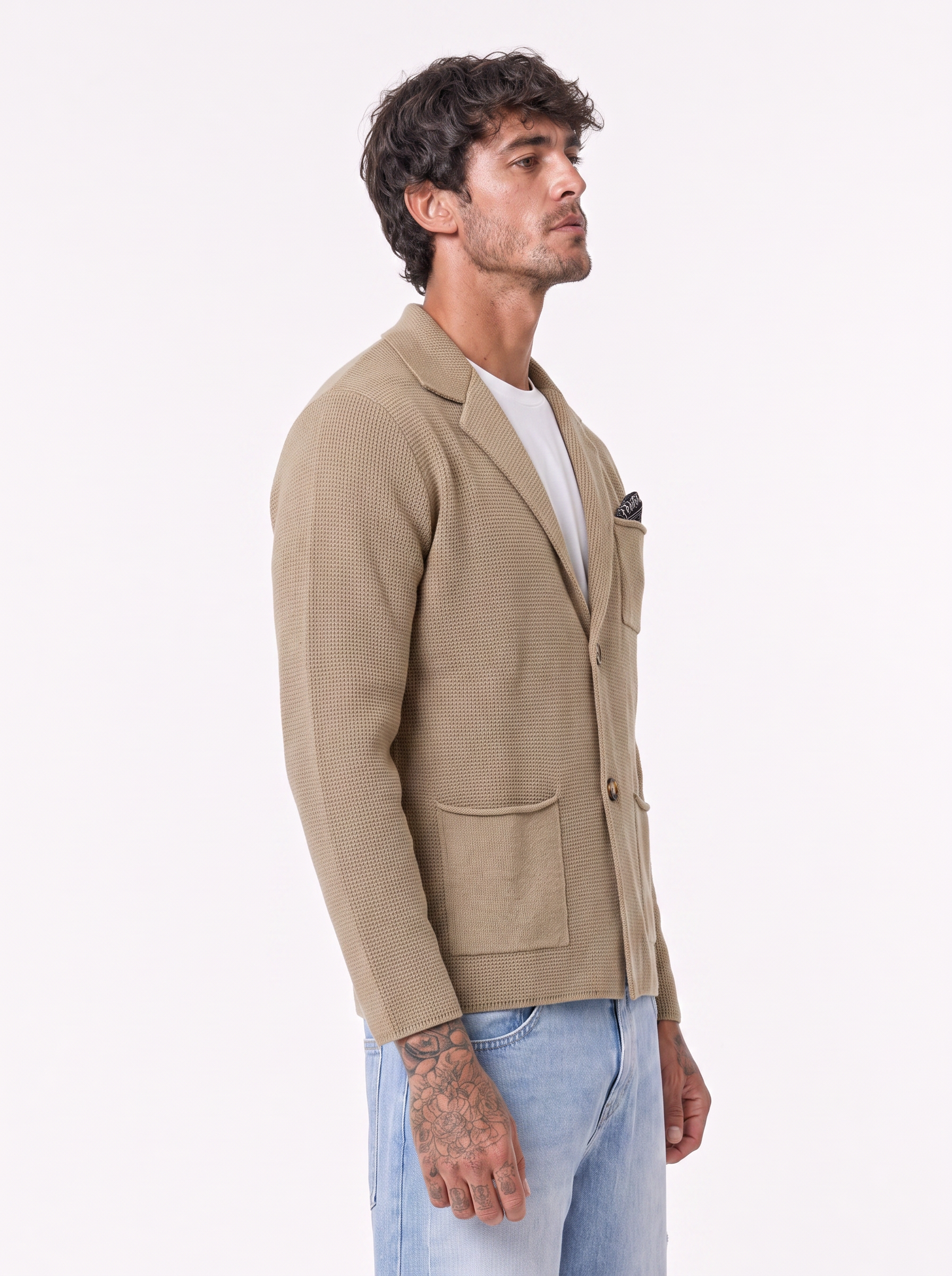 PARKER cardigan pochette beige