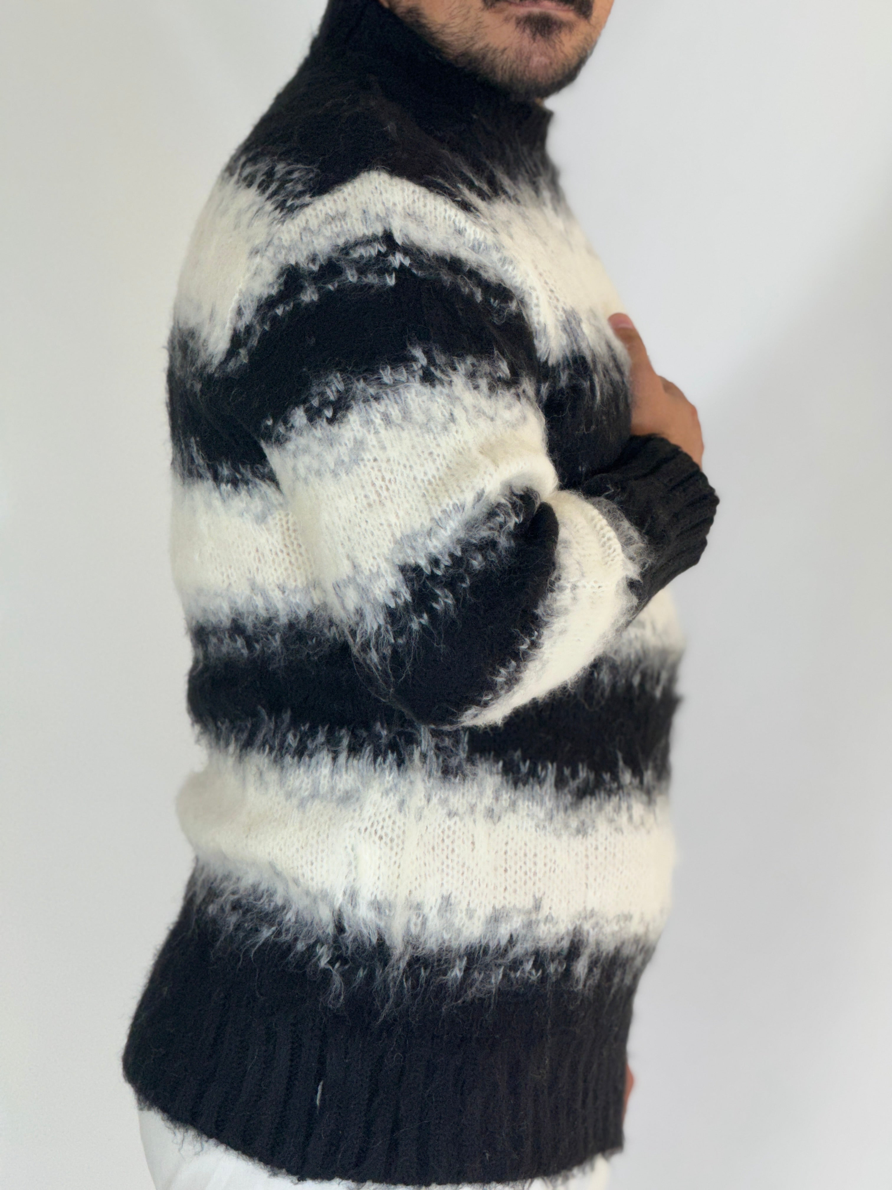 Maglione sheep nero/bianco AD130