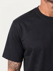 T-shirt in filo di scozia nera SH760