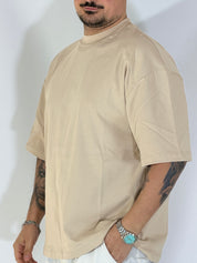 T-shirt over tre quarti avorio 6003PE