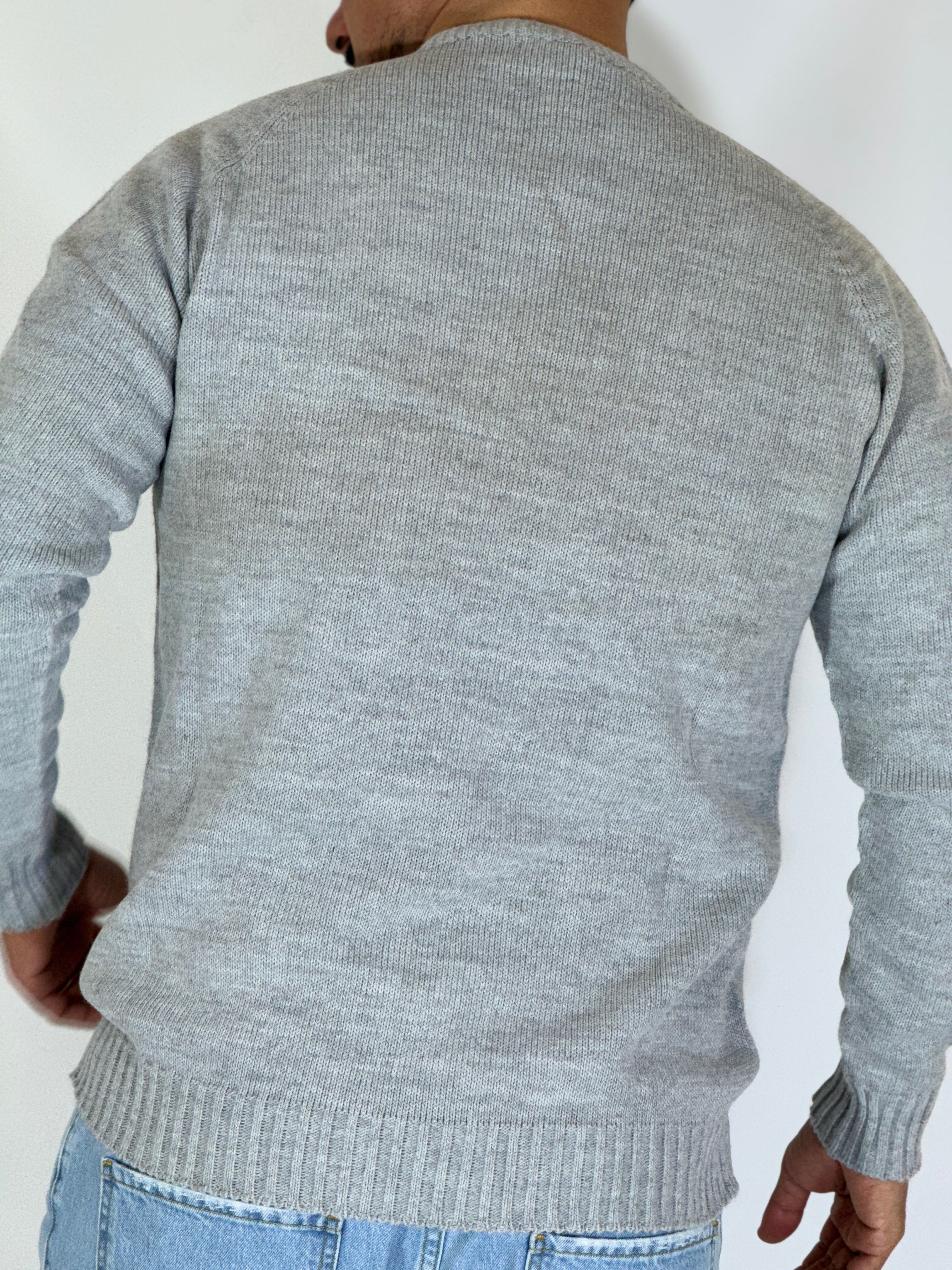 Maglione rasato perla SILVA