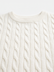 Maglia intrecciata bianca AD2213