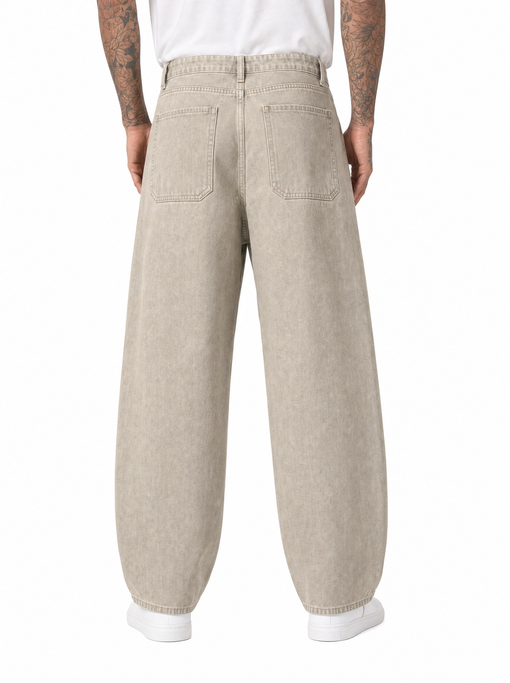 Jeans balloon fit sfumato beige YB68-06