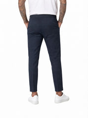 Pantalone abbottonatura laterale blu ADFS31