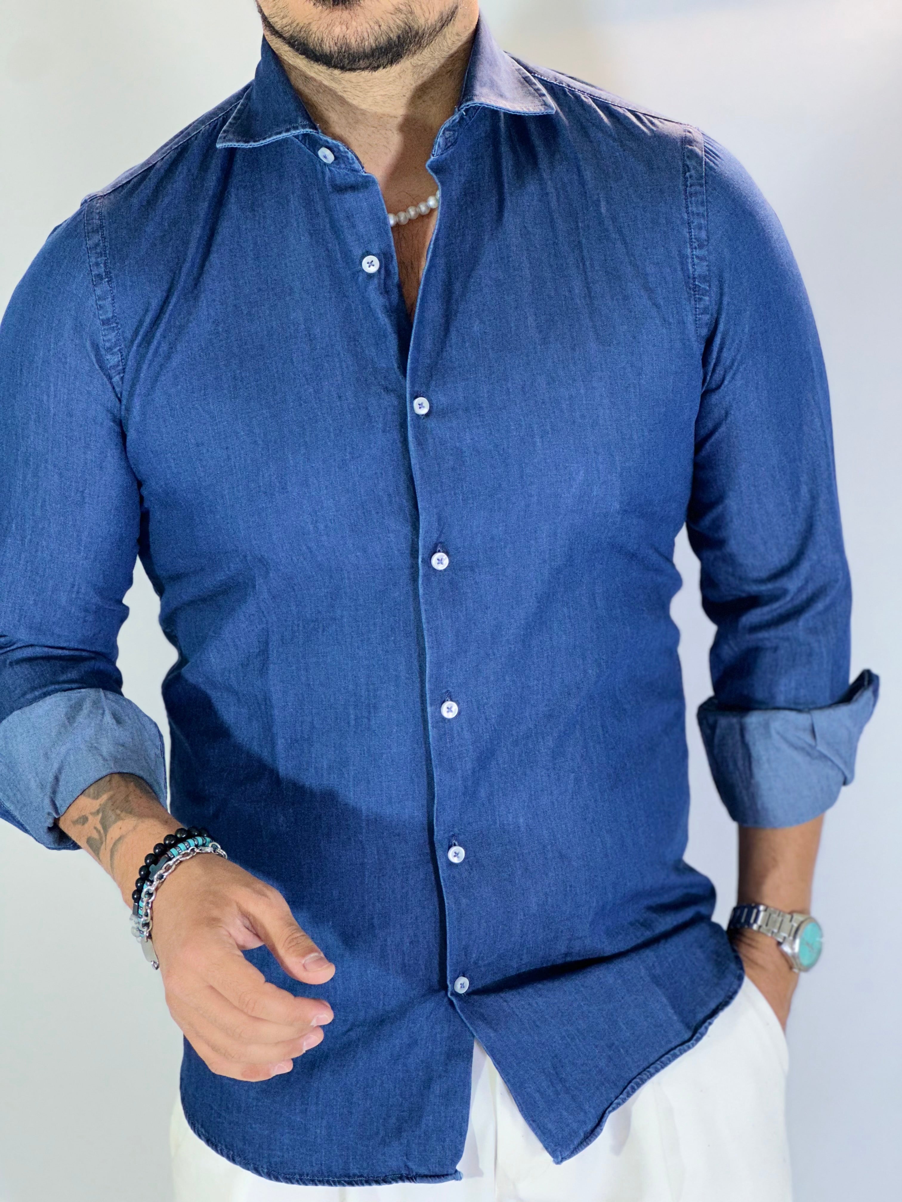 Camicia jeans scuro MIGLIACCIO