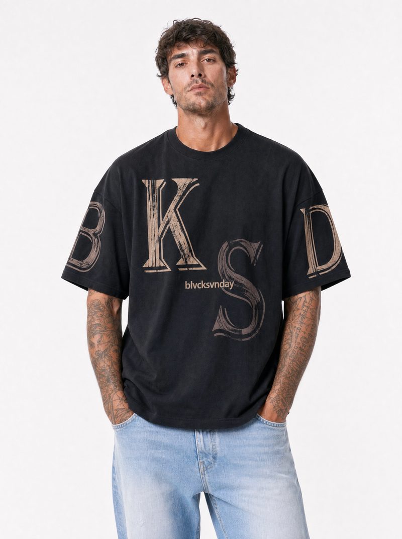 LA PALOMA T-shirt oversize con scritte nera