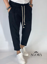 Pantalaccio in lino nero DC5000