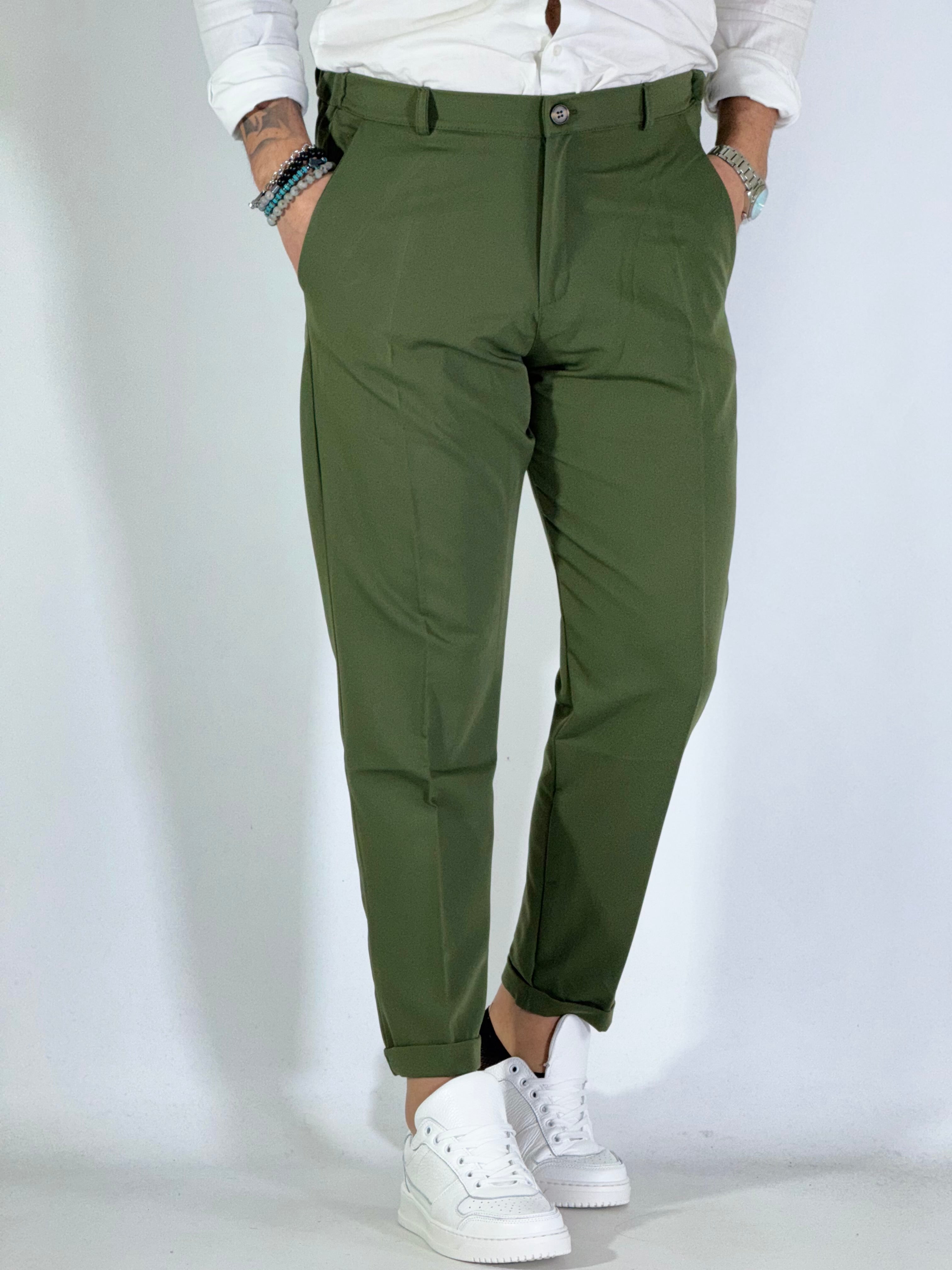 Pantalone elegante verde UM486