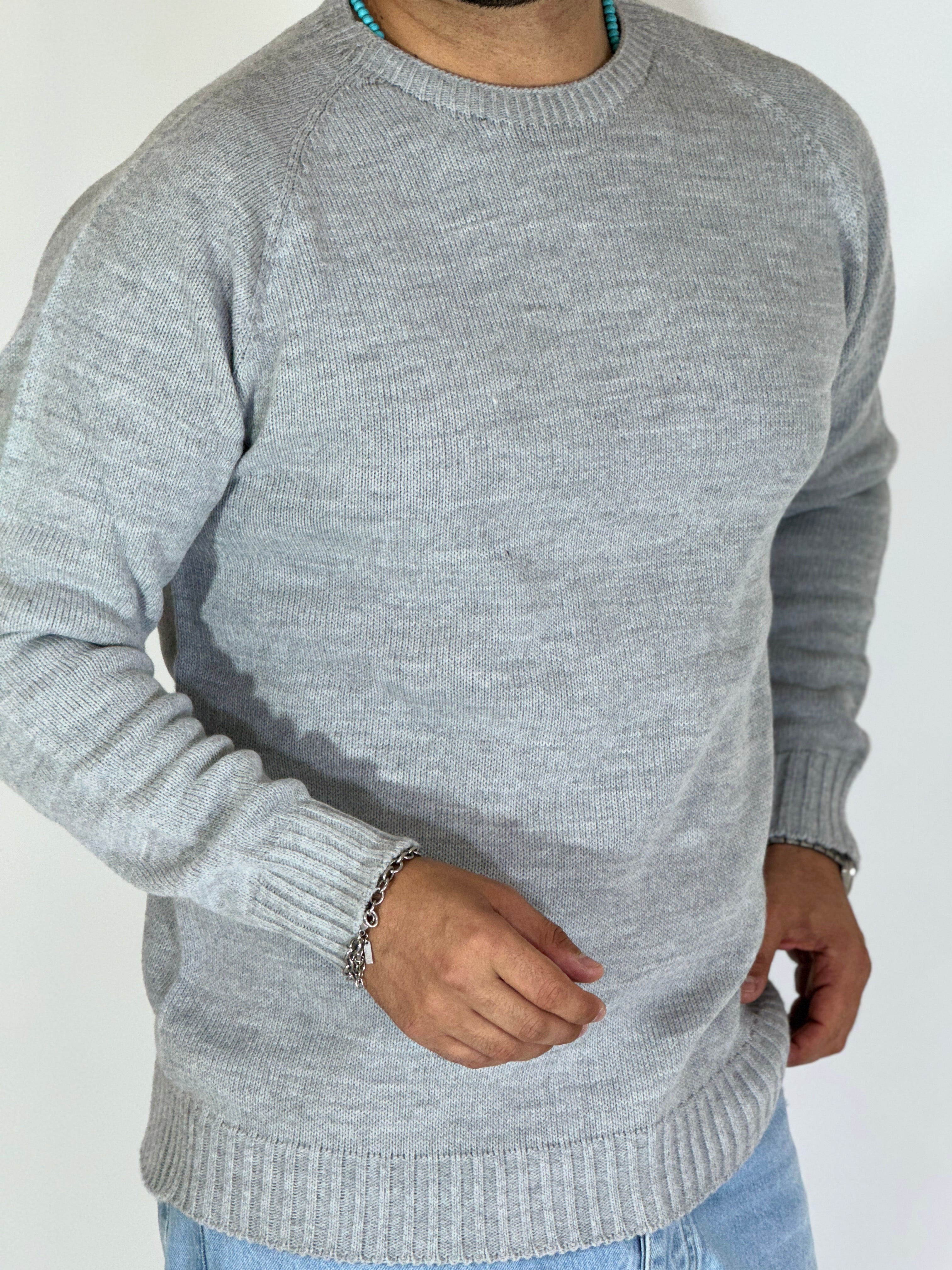 Maglione rasato perla SILVA