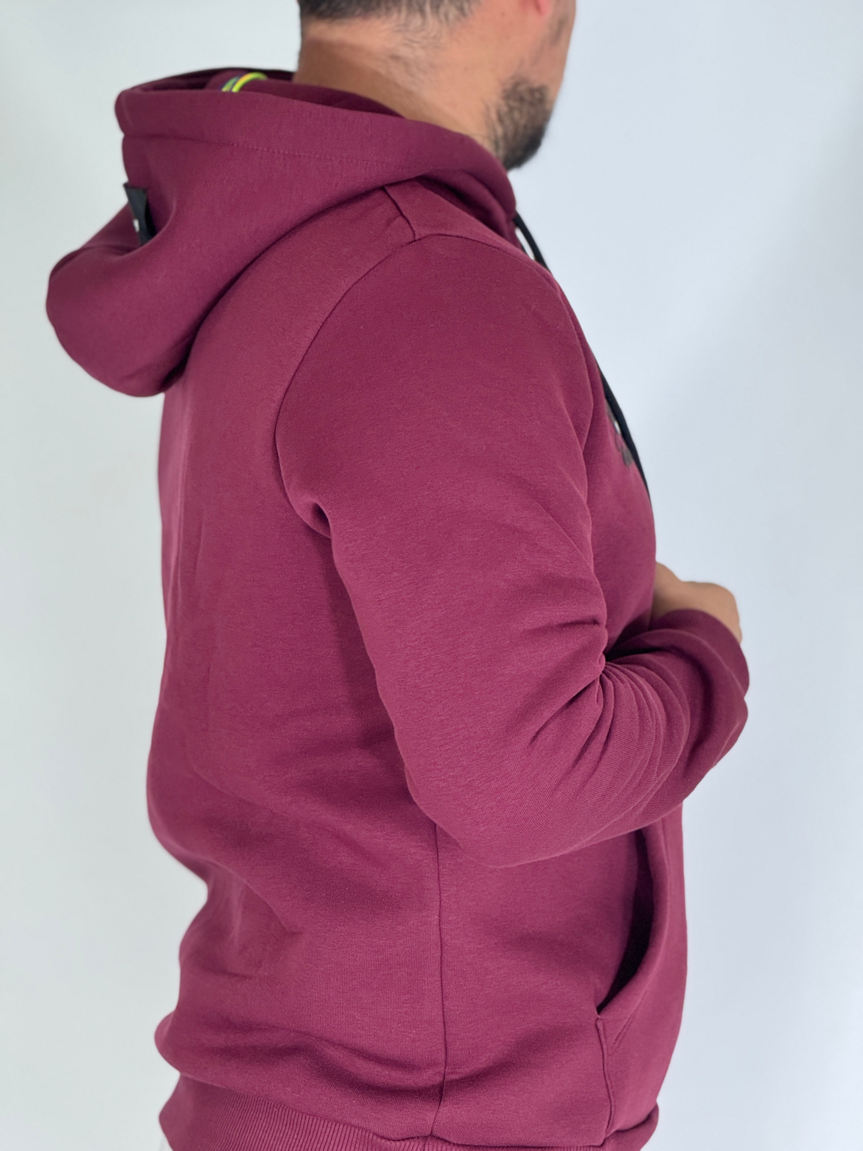 Felpa con cappuccio bordeaux NEW YORK