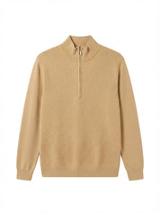 Maglia lupetto zip apricot M886