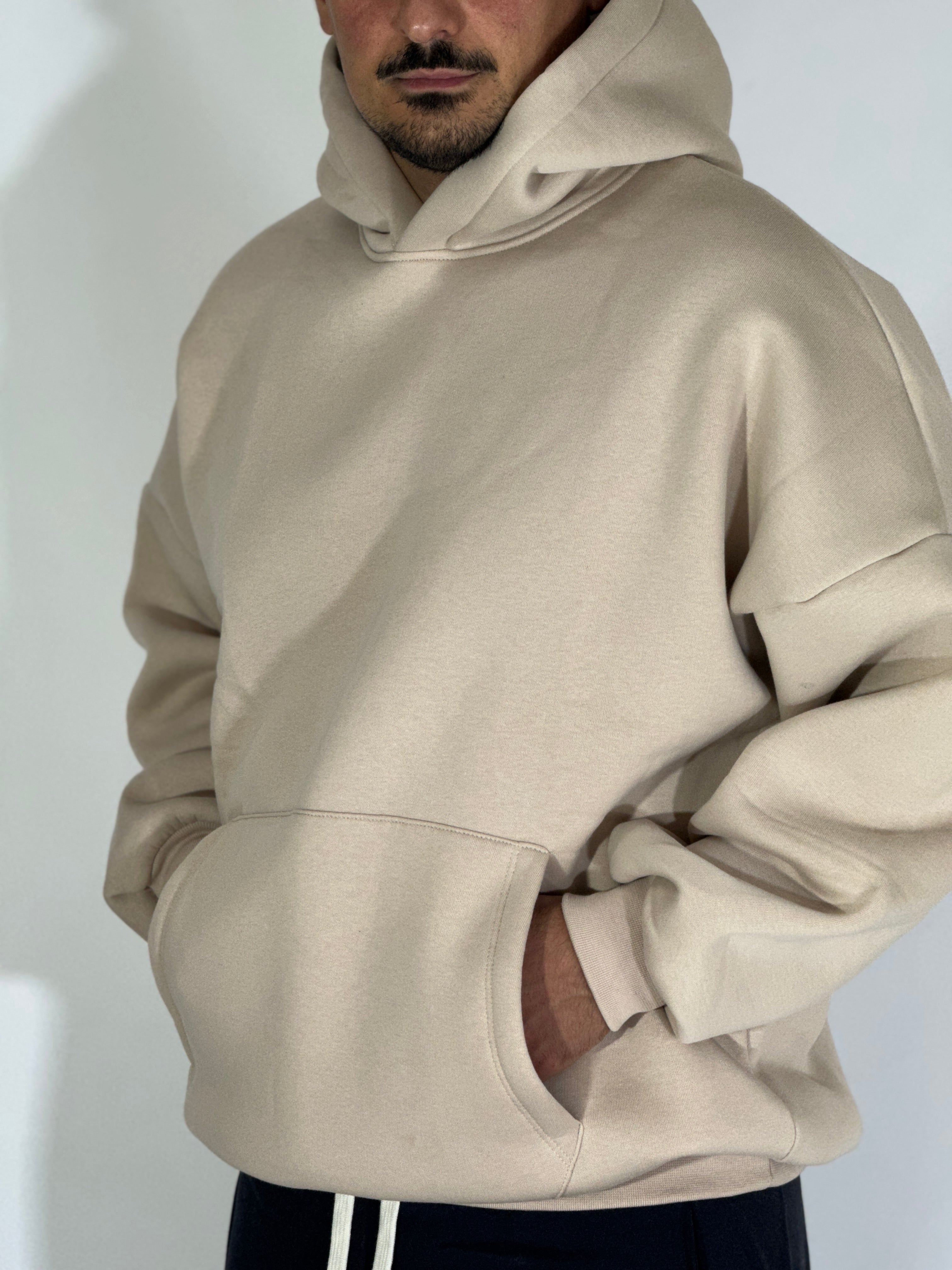 Felpa boxy crema AD2065