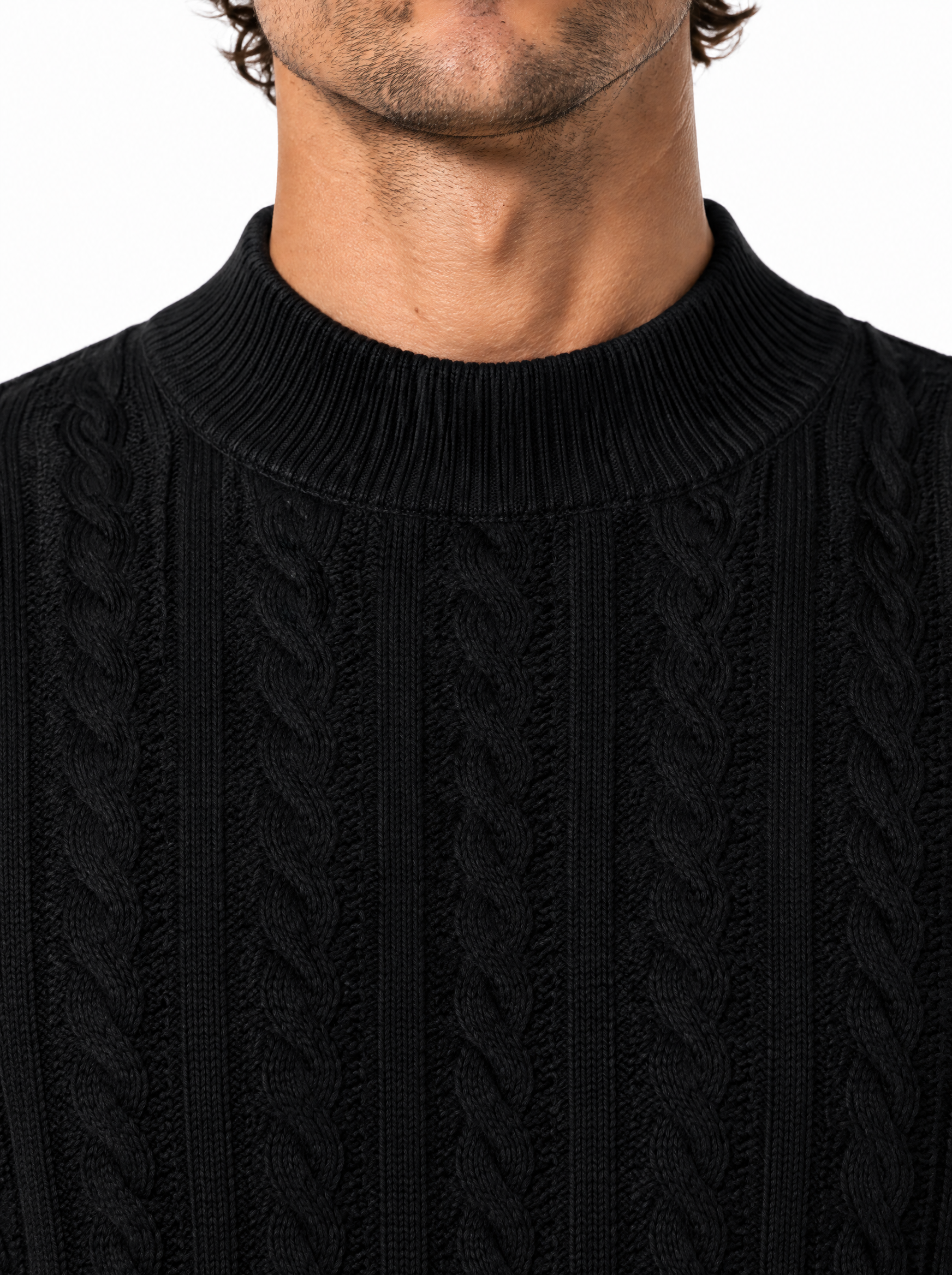 Lupetto con trecce black 889