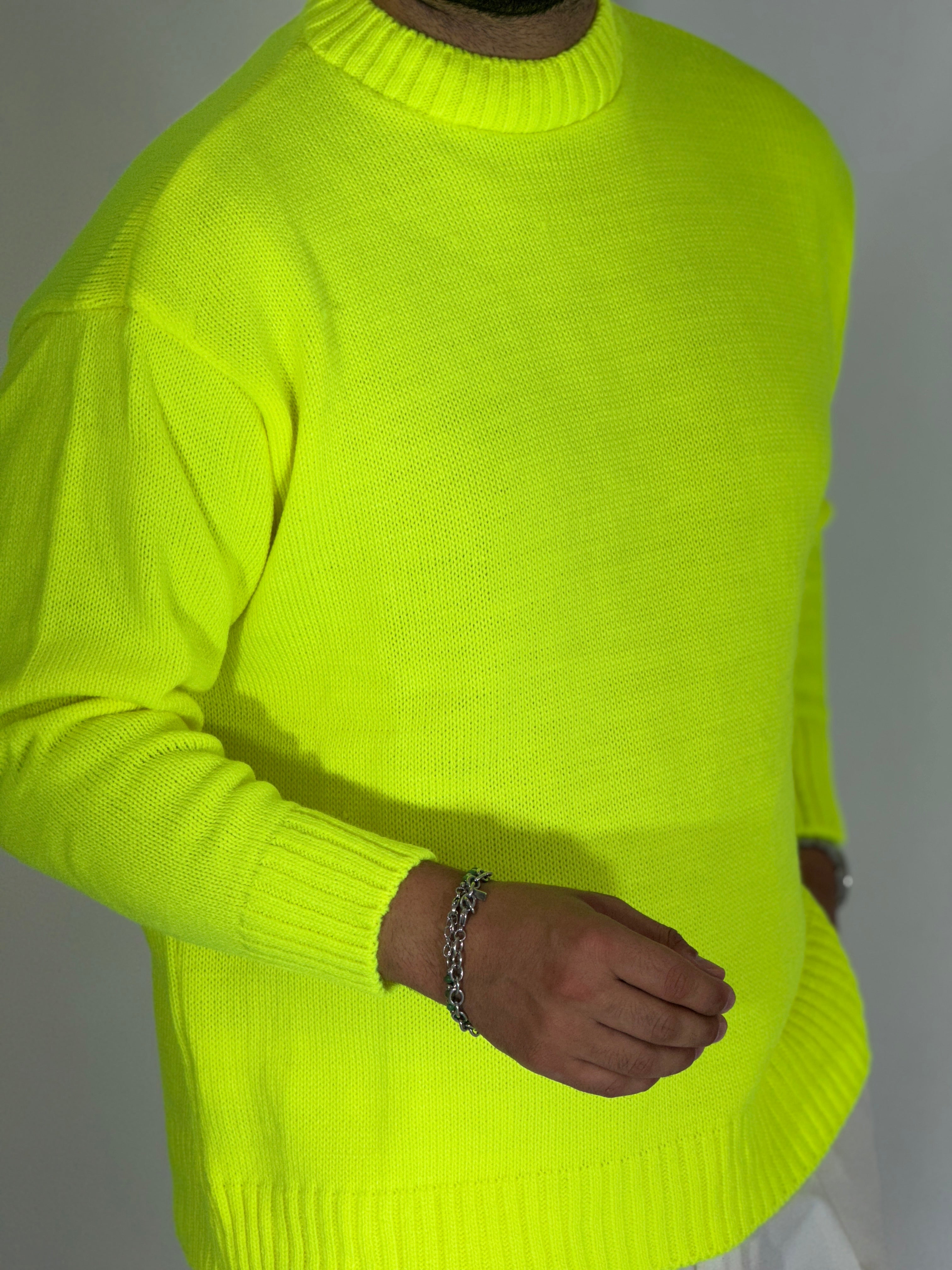 Maglione rasato giallo AD1654
