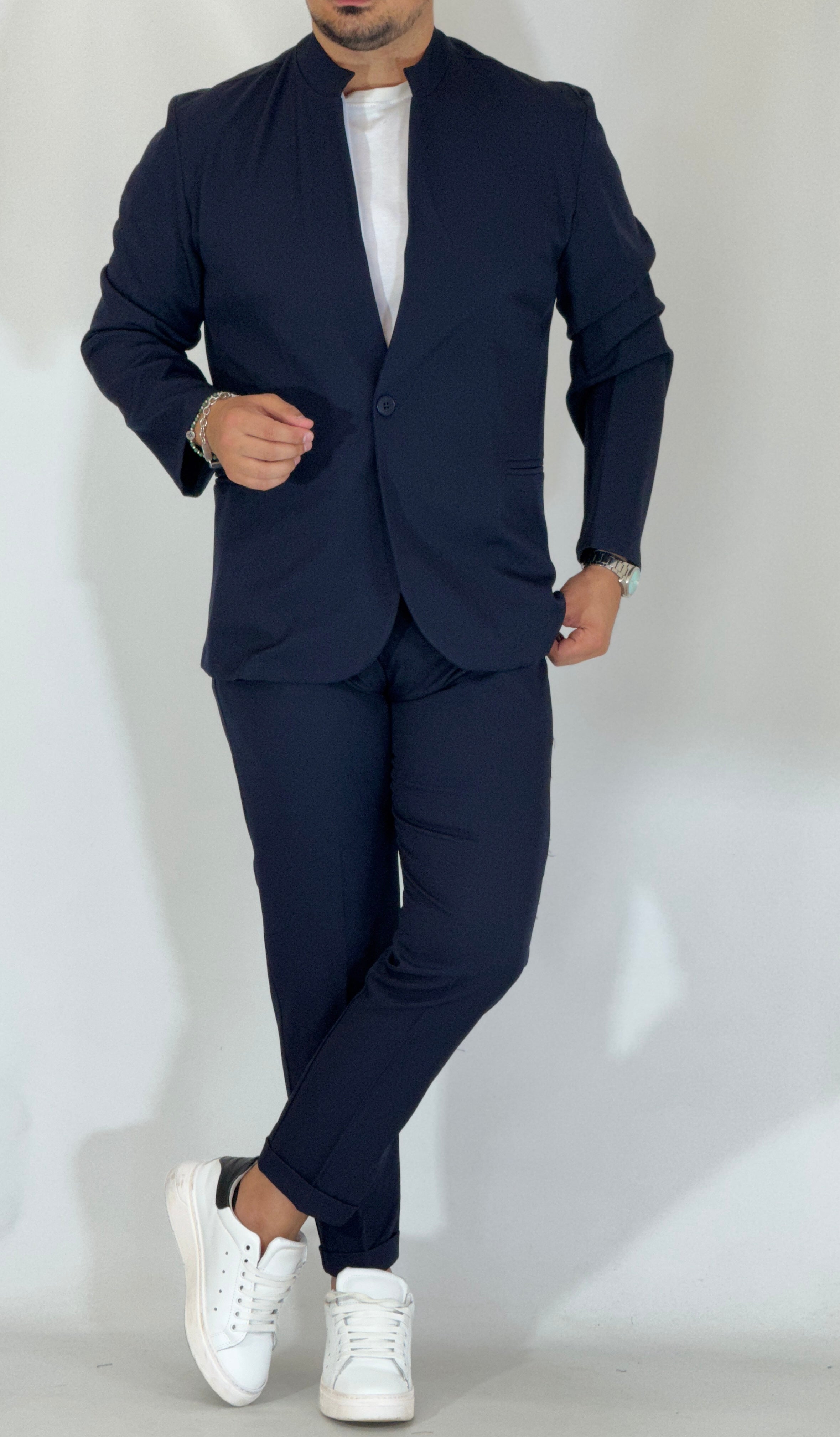 Abito coreano blu LW256061